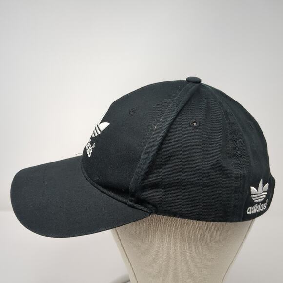 Adidas Trefoil Slideback Hat Black One Size Adjustable Embroidered - Picture 5 of 10